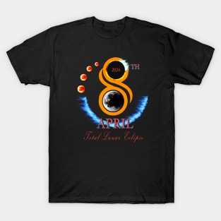 Total Eclipse 4 moons April 8 - 2024 T-Shirt